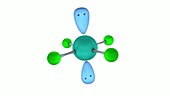 Square planar molecule XeF4
