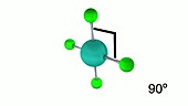 Square planar molecule XeF4