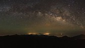 Night sky with Milky Way, timelapse