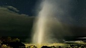 Blowhole at night, timelapse