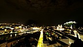 Salzburg at night, timelapse