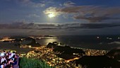 Rio de Janeiro at night, timelapse