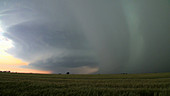 Supercell thunderstorm with hail bands