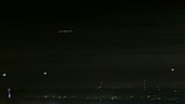 Airport traffic at night, timelapse