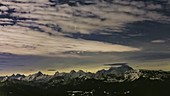 Mont Blanc at night, timelapse