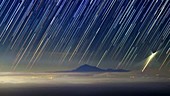 Teide volcano star trails