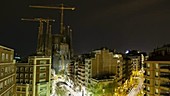 Barcelona at night, timelapse