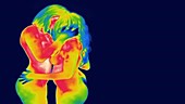 Female couple foreplay, thermogram footage