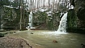 Giessen waterfall in winter