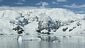 Icebergs and Antarctic coast