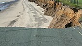 Collapsed coastal road