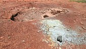 Hot springs and mud pools