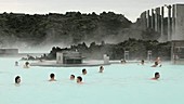 Geothermal swimming lake