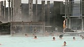 Geothermal swimming lake