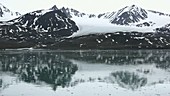 Melting and receding glacier