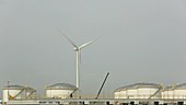 Wind turbine and coal plant