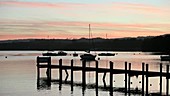 Sailing boats at sunset