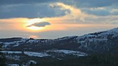 Sun setting over Lake Windermere