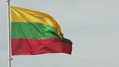 Lithuanian flag in wind
