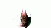 Glass of wine smashing