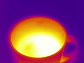 Cream and coffee, thermogram footage