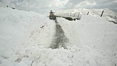 Clearing snowy road