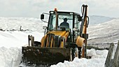 Clearing snowy road