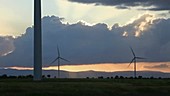 Wind turbine silhouette