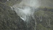 Wind reversing waterfall