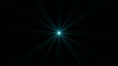 Glowing star, abstract animation