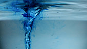 Water vortex with dye