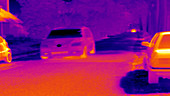 Thermographic footage of cars
