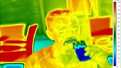 Thermographic footage of man