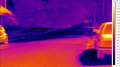 Thermographic footage of cars
