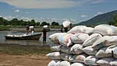Food supplies for flood victims, Malawi
