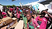 Delivering UN food parcels, Malawi