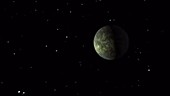 Planetary collision, animation