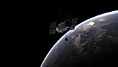 Hubble space telescope orbiting Earth