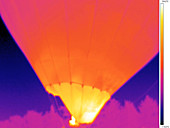 Hot air balloon, thermography