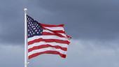 US flag, high-speed