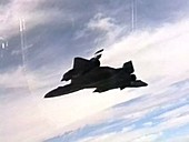 SR-71 supersonic aircraft in flight