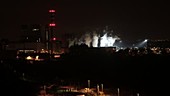 Industrial plant at night