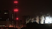 Industrial plant at night