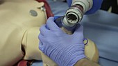 Simulated CPR resuscitation