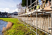 Keswick flood defences,River Greta,UK