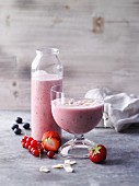 Coconut and berry smoothie
