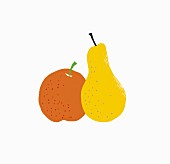 An apple and a pear