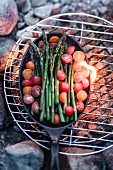 Grilled asparagus with cherry tomatoes