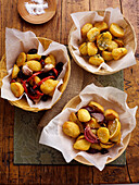 Bratkartoffel-Variatonen - mediterran, mit Kräutern und mit Zwiebeln