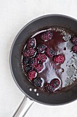 Caramelised blackberries